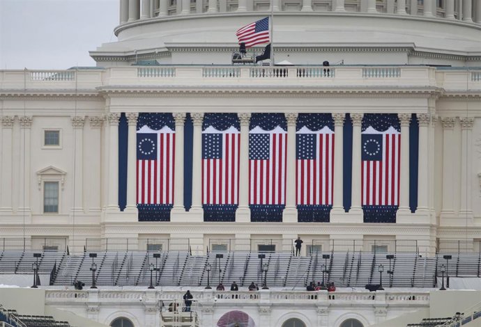 Preparativos para la investidura de Trump en el Capitolio