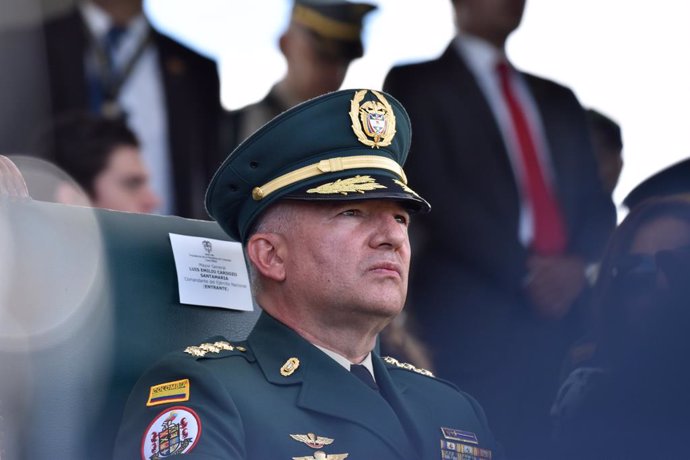 Archivo - May 31, 2024, Bogota, Cundinamarca, Colombia: Colombian army brigadier general Luis Emilio Cardozo takes part during his possession as new army commander at the Jose Maria Cordova military school in Bogota, Colombia, May 31, 2024.