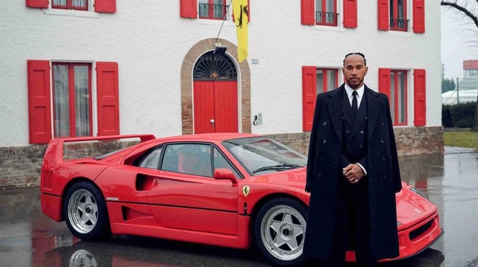 El piloto británico Lewis Hamilton, en su primer día en la sede de la Scuderia Ferrari HP.