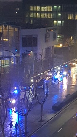 Momentos después del atropello ocurrido este martes en León