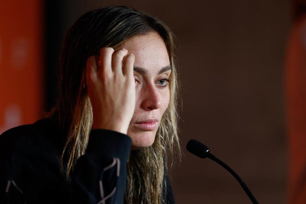 Archivo - Paula Badosa durante una rueda de prensa