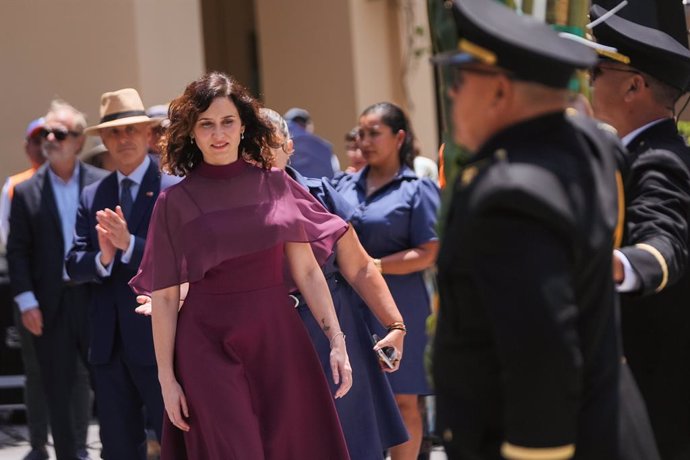 La presidenta de la Comunidad de Madrid, Isabel Díaz Ayuso, participa en el homenaje en Lima a Francisco Pizarro, fundador de la ciudad en 1535, a 18 de enero de 2025, en Lima (Perú). La presidenta de la Comunidad de Madrid ha viajado a Perú, donde estará