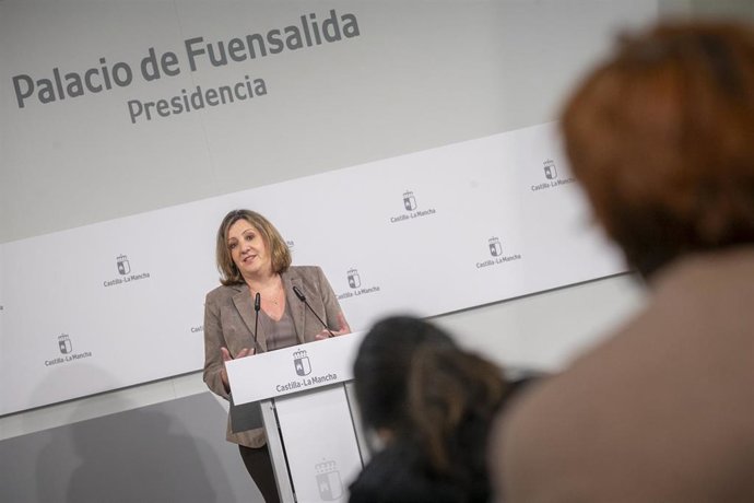 La consejera de Economía, Empresas y Empleo, Patricia Franco, ha comparecido en rueda de prensa, en el Palacio de Fuensalida, para informar sobre los acuerdos de sus departamentos adoptados por el Consejo de Gobierno.