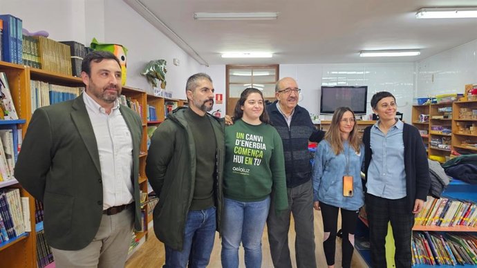 Presentación del proyecto 50/50 de la Oficina de la Energía de la Diputación de Teruel en el Colegio' Ricardo Mallén' de Calamocha: