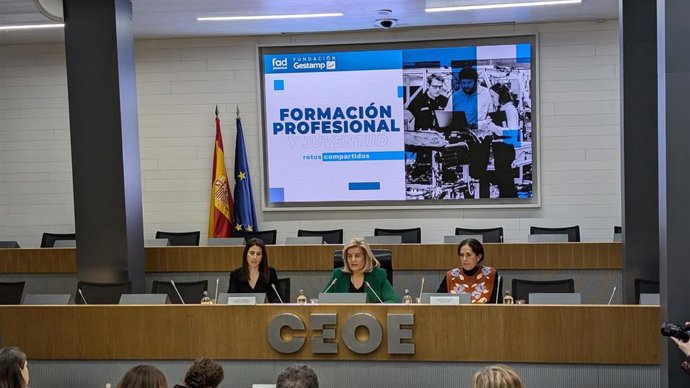 Presentación del estudio 'Percepción de la Juventud sobre la Formación Profesional en España', elaborado por el Centro Reina Sofía de Fad Juventud en colaboración con la Fundación Gestamp.