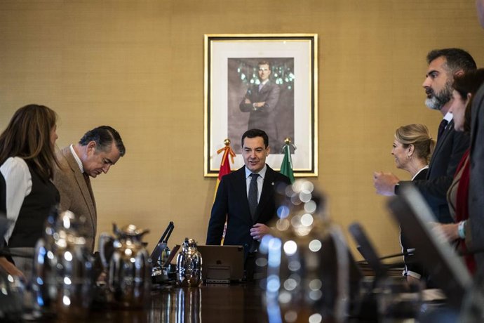 Reunión del Consejo de Gobierno andaluz presidida por Juanma Moreno. (Foto de archivo).