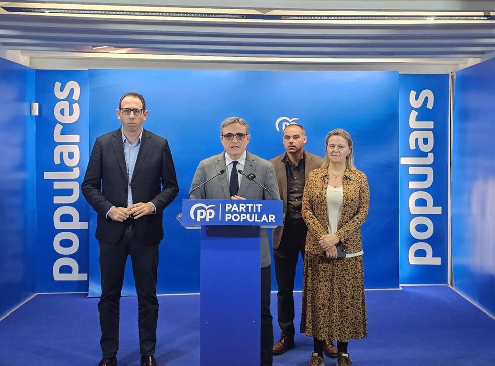El diputado balear y portavoz adjunto del PP en el Congreso, José Vicente Marí Bosó, en rueda de prensa
