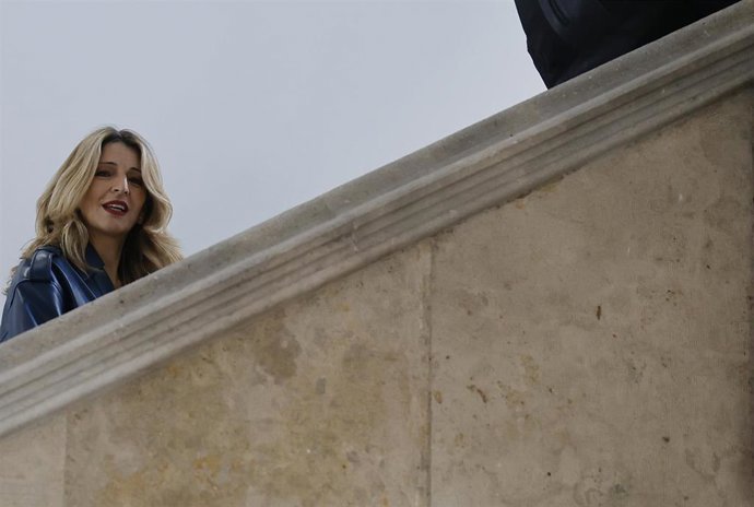 La vicepresidenta segunda del Gobierno y ministra de Trabajo y Economía Social, Yolanda Díaz, a su llegada a una reunión con los alcaldes valencianos afectados por la dana