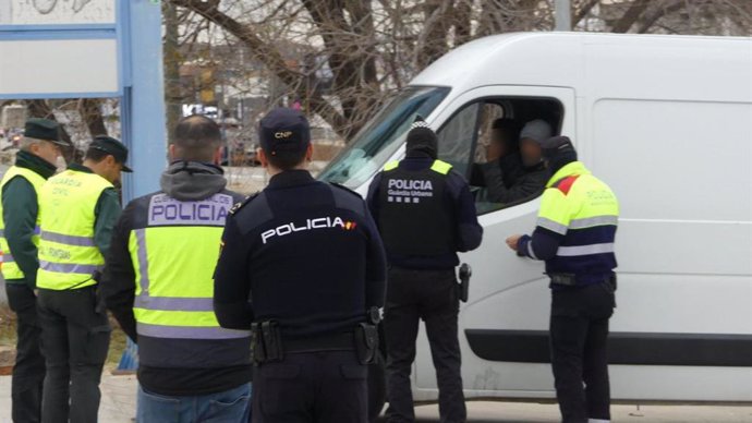 Imatge del control dels Mossos d'Esquadra