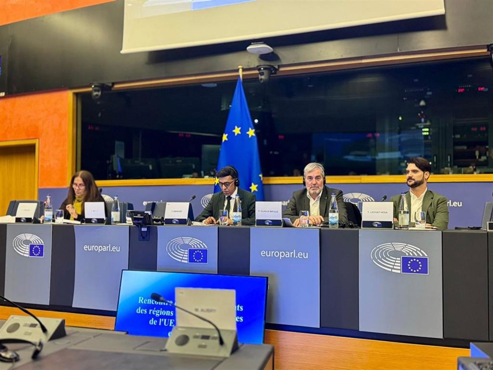 El presidente de Canarias, Fernando Clavijo, participando en la Conferencia de las RUP