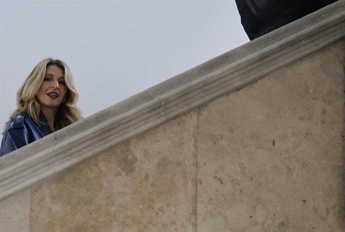 La vicepresidenta segona del Govern i ministra de Treball i Economia Social, Yolanda Díaz, a la seua arribada a una reunió amb els alcaldes valencians afectats per la dana