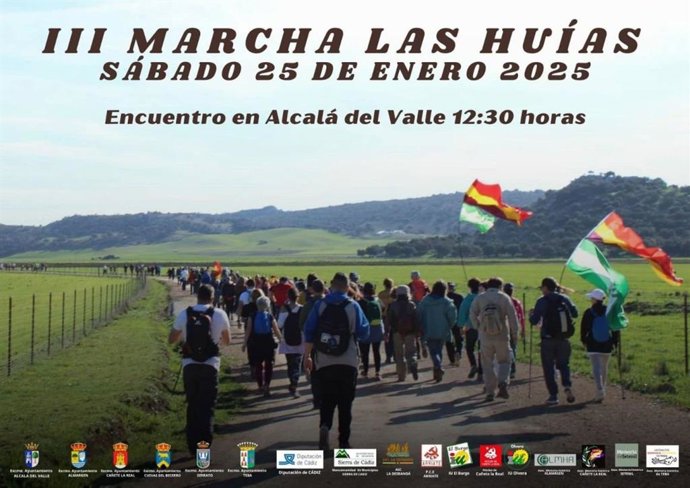 Cartel de la Marcha de las Huías en Alcalá del Valle.