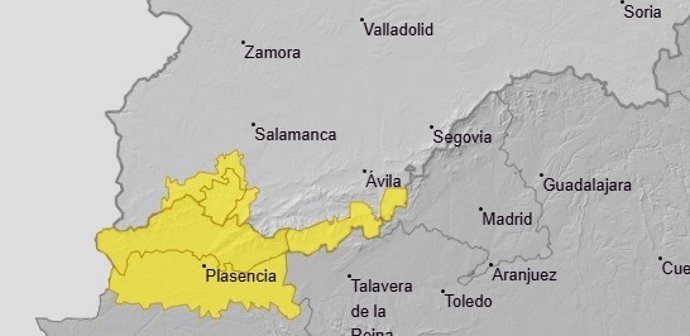 La borrasca 'Garoé' pone este miércoles en aviso por lluvias al sur de Ávila y Salamanca