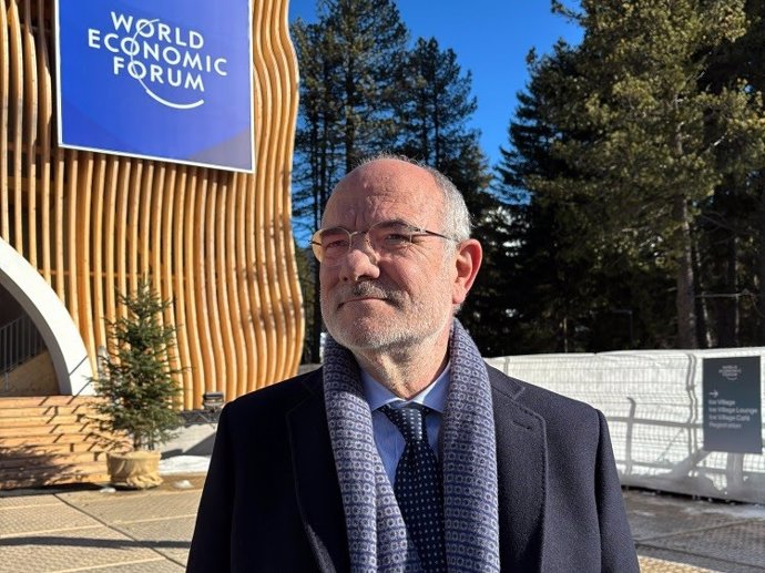 El conseller de Unión Europea y Acción Exterior de la Generalitat, Jaume Duch, en el foro de Davos