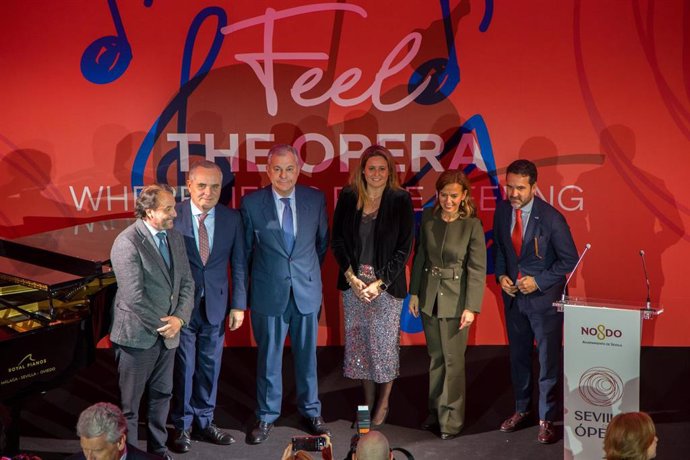 El alcalde de Sevilla, José Luis Sanz, en la presentación del proyecto 'Sevilla Ciudad de Ópera'.