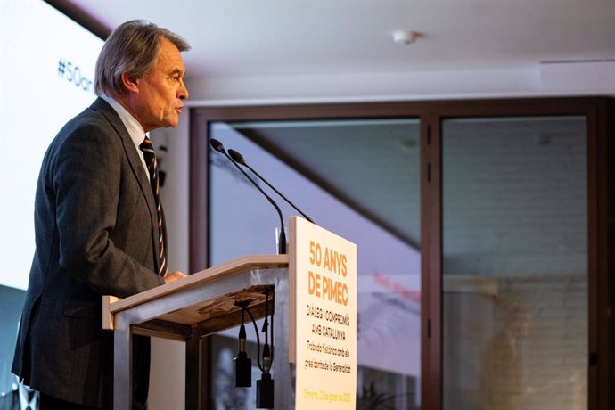 L'expresident de la Generalitat Artur Mas durant la commemoració dels 50 anys de Pimec