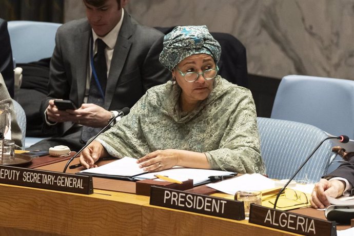 January 21, 2025, New York, New York, USA: Deputy Secretary-General Amina Mohammed participates in Security Council meeting on strengthening African leadership and implementation of counter-terrorism initiatives at UN Headquarters in New York on January 2