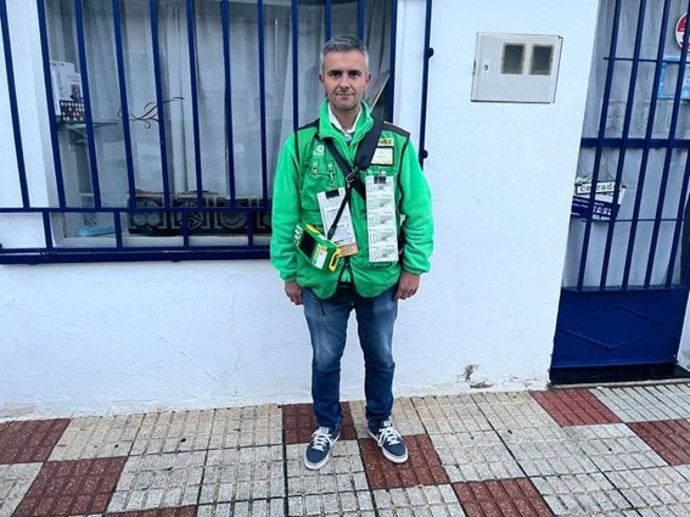 El vendedor de la ONCE Sergio Muñoz Calderón