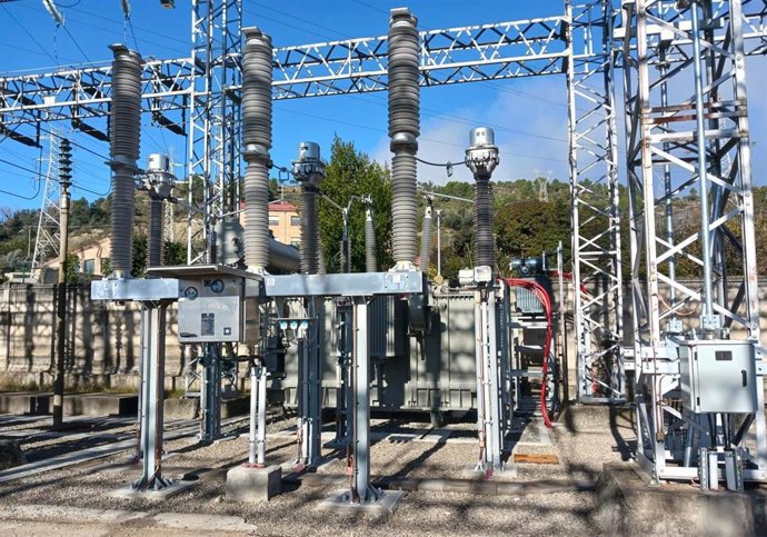 Archivo - La subestación eléctrica de la Pobla de Segur (Lleida)