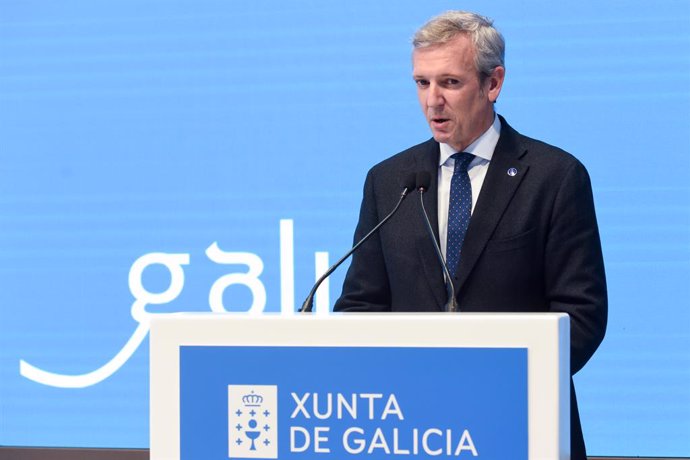 Archivo - El presidente de la Xunta, Alfonso Rueda, participa en la presentación de 'Galicia, unha viaxe enogastronómica e sustentable' de la tercera jornada de la Feria Internacional de Turismo, FITUR 2023, en IFEMA Madrid, a 20 de enero de 2023, en Madr