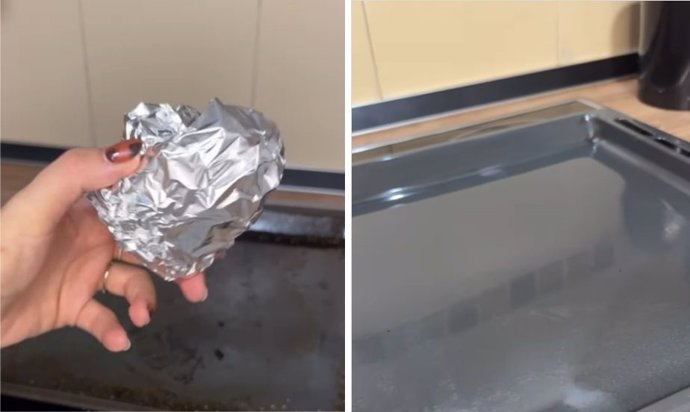 El truco con papel de aluminio para dejar el horno impecable como el primer día