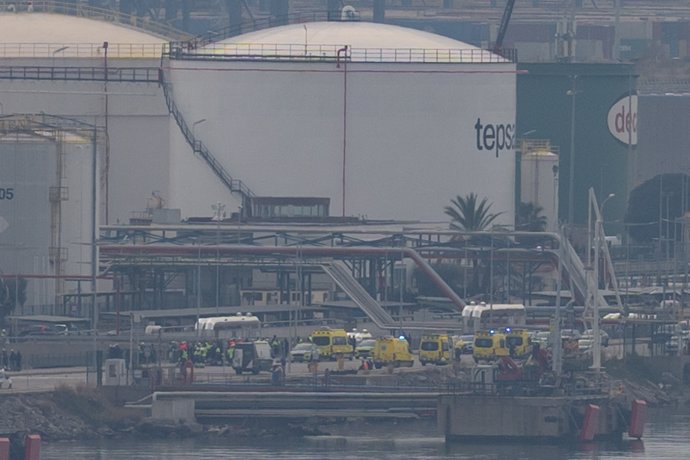 Explosió d'un tanc inflamable al Port de Barcelona