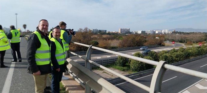 Deudero y Rubio, en su visita a las obras.