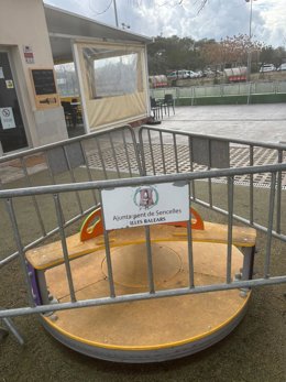 Imagen del parque infantil del Polideportivo Sebastiana Llabrés.