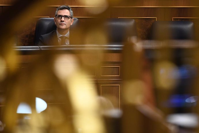 Archivo - El ministro de la Presidencia, Justicia y Relaciones con las Cortes, Félix Bolaños, durante un pleno en el Congreso de los Diputados, a 19 de diciembre de 2024, en Madrid (España). El Pleno del Congreso da 'luz verde' definitiva al proyecto de l