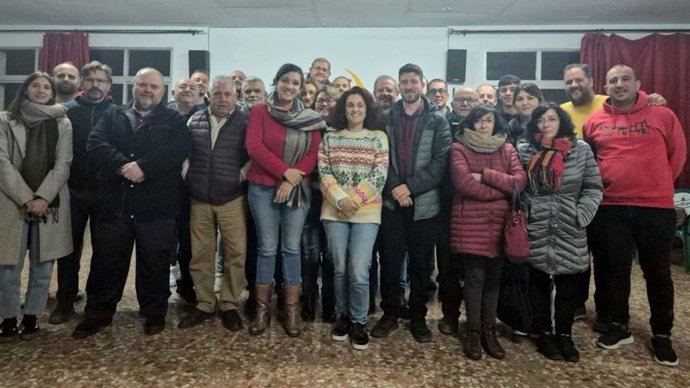 La coordinadora provincial de Izquierda Unida Málaga, Toni Morillas en la asamblea celebrada en Campillos