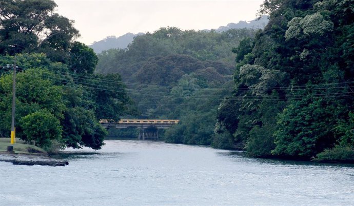 Vista del canal de Panamá