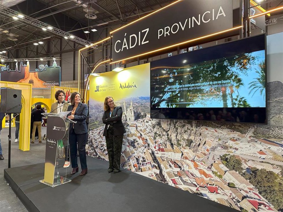 Patricia Cavada en la presentación de San Fernando en Fitur.