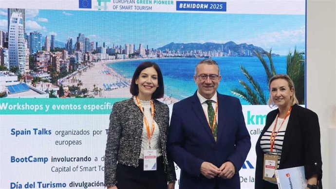 Presentación de la estrategia turística de Benidorm (Alicante) en la Feria Internacional del Turismo (Fitur) de Madrid, el 22 de enero de 2025.