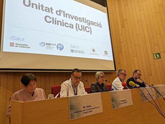 Rueda de prensa de presentación de la nueva UIC en el Hospital Sant Joan de Reus (Tarragona):