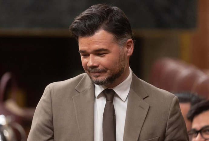 Archivo - El portavoz de ERC en el Congreso, Gabriel Rufián