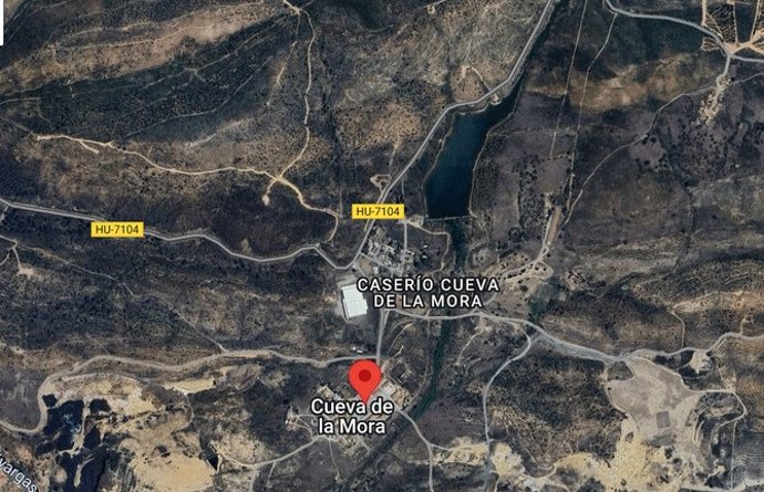 Imagen satélite de la zona desalojada.