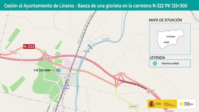 Mapa con la ubicación de la glorieta.