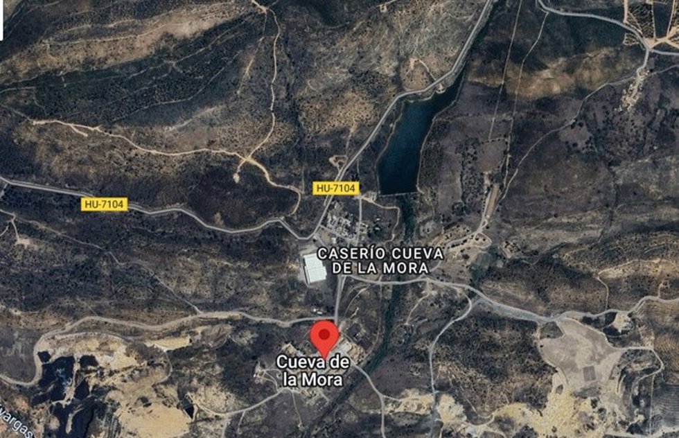 Imagen satélite de la zona desalojada. Imagen de archivo. 