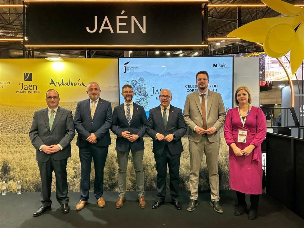 Presentación del Corpus Christi de Villacarrillo (Jaén) en el pabellón de Andalucía de la Feria Internacional de Turismo (Fitur).