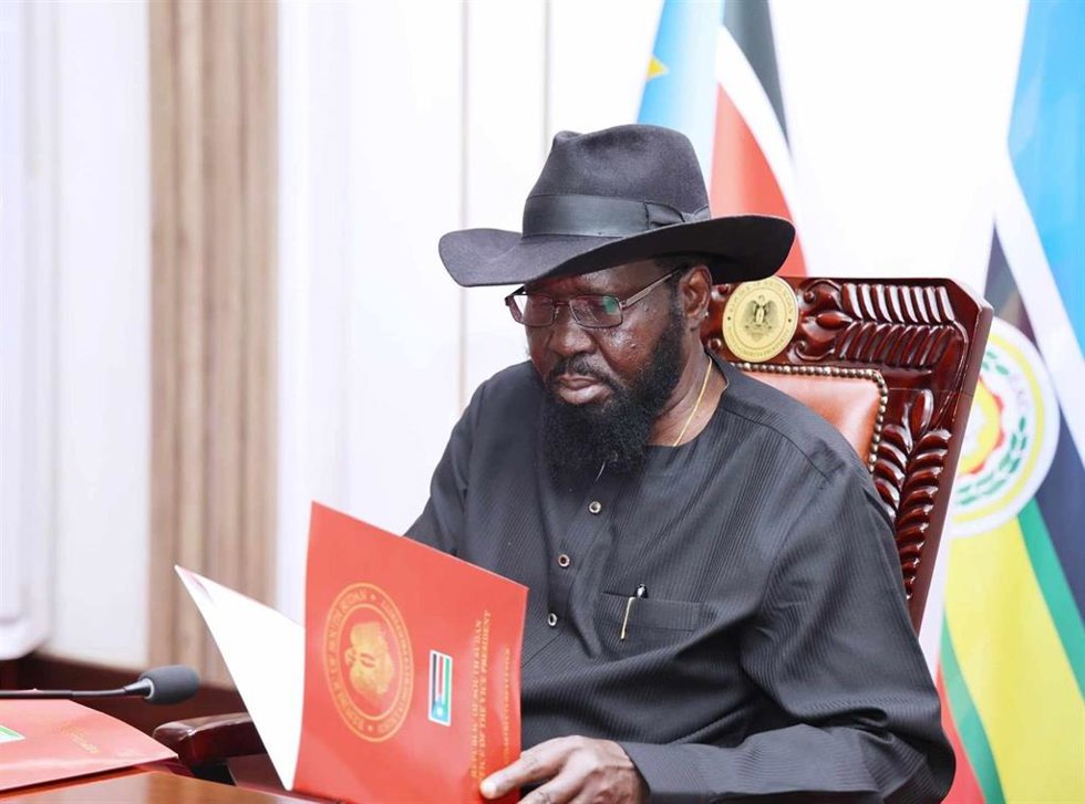 Archivo - El presidente de Sudán del Sur, Salva Kiir