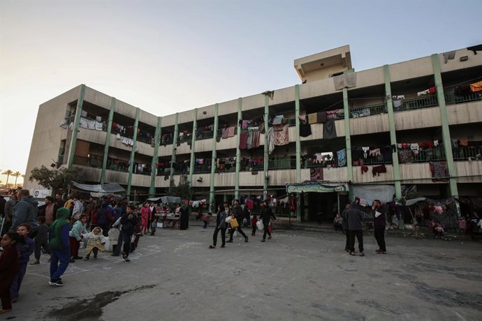 Imagen de archivo de una escuela en Gaza