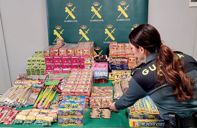 Material pirotécnico intervenido