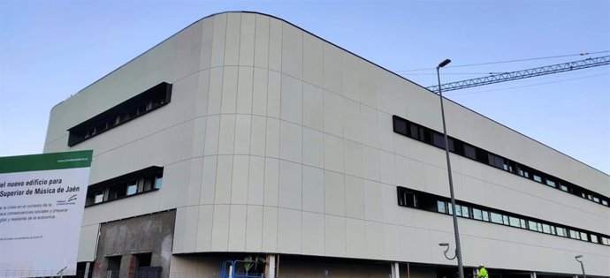 Exterior de la sede del Conservatorio Superior de Música que se construye en Jaén.