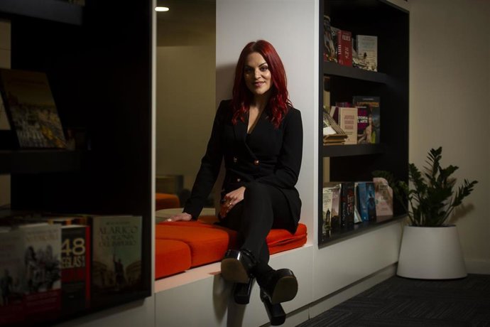 La astronauta Sara García, durante una entrevista para Europa Press,