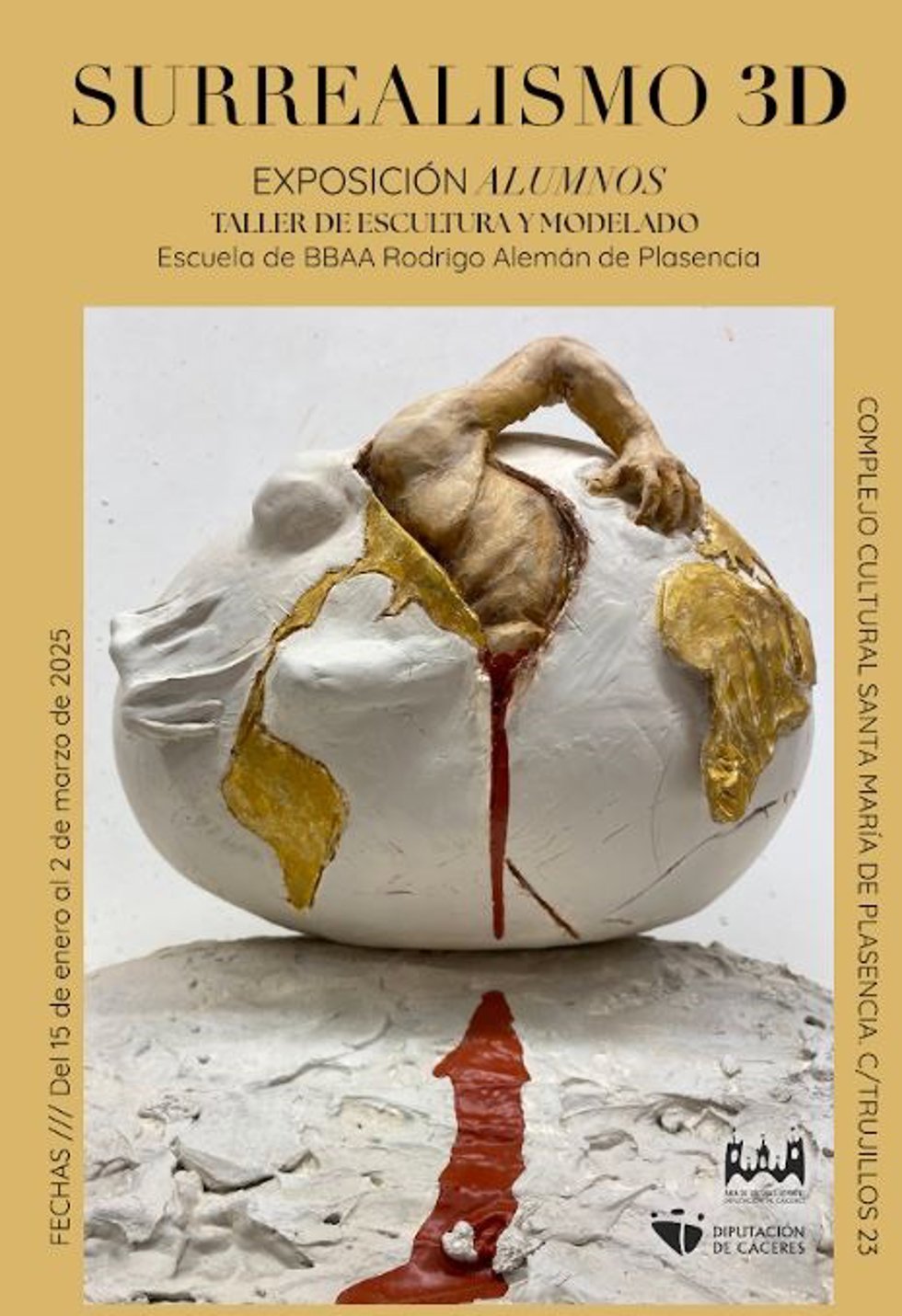 Cartel de la exposición de los alumnos de la Escuela de Bellas Artes de Plasencia