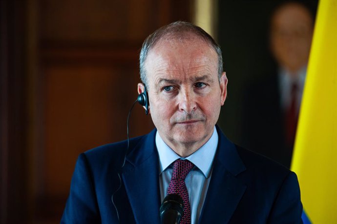 Archivo - January 11, 2024, Bogota, Cundinamarca, Colombia: Ireland's Deputy Prime Minister and Minister of Foreign Affairs and Defense, Micheal Martin, during a press conference at Bogota's San Carlos Palace on January 11, 2023. The deputy prime minister