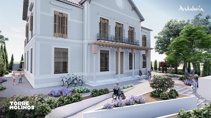 Recreación del futuro Centro de Interpretación de Regeneración Urbana, Cultural y Patrimonial de Torremolinos que se ubicará en la histórica casa de María Barrabino en el centro de la ciudad.