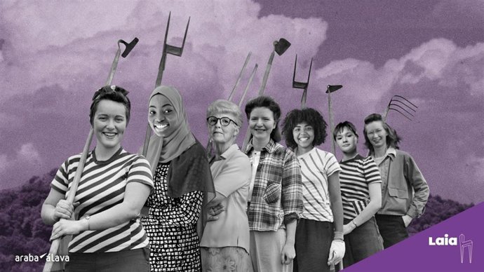 Cartel de Laia, la Red Territorial de Álava para la igualdad y el empoderamiento de las mujeres