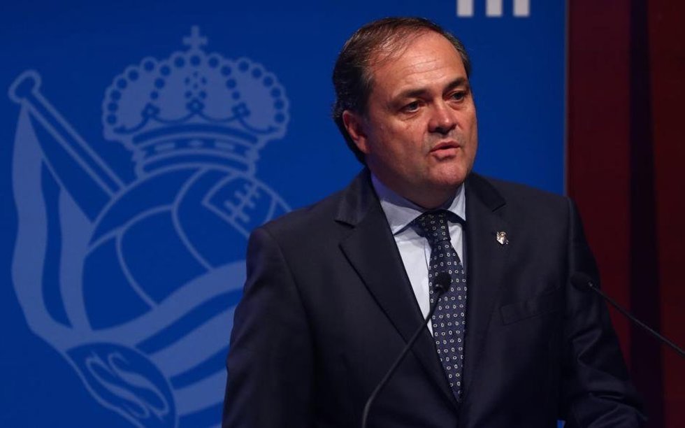 Archivo - El presidente de la Real Sociedad, Jokin Aperribay