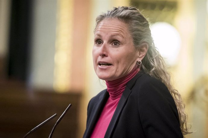 Archivo - La diputada del PSOE Montse Mínguez interviene durante una sesión plenaria en el Congreso de los Diputados, a 24 de enero de 2023, en Madrid (España).